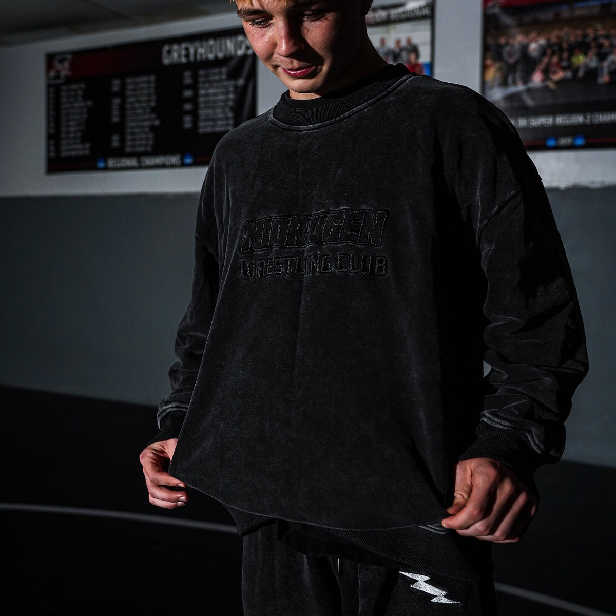 VintageWash Crewneck - Nidrogen Wrestling Club