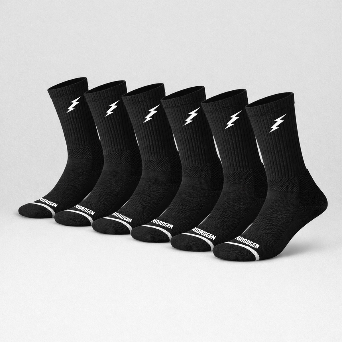 MatCore Crew Socks (6-Pack, Black)