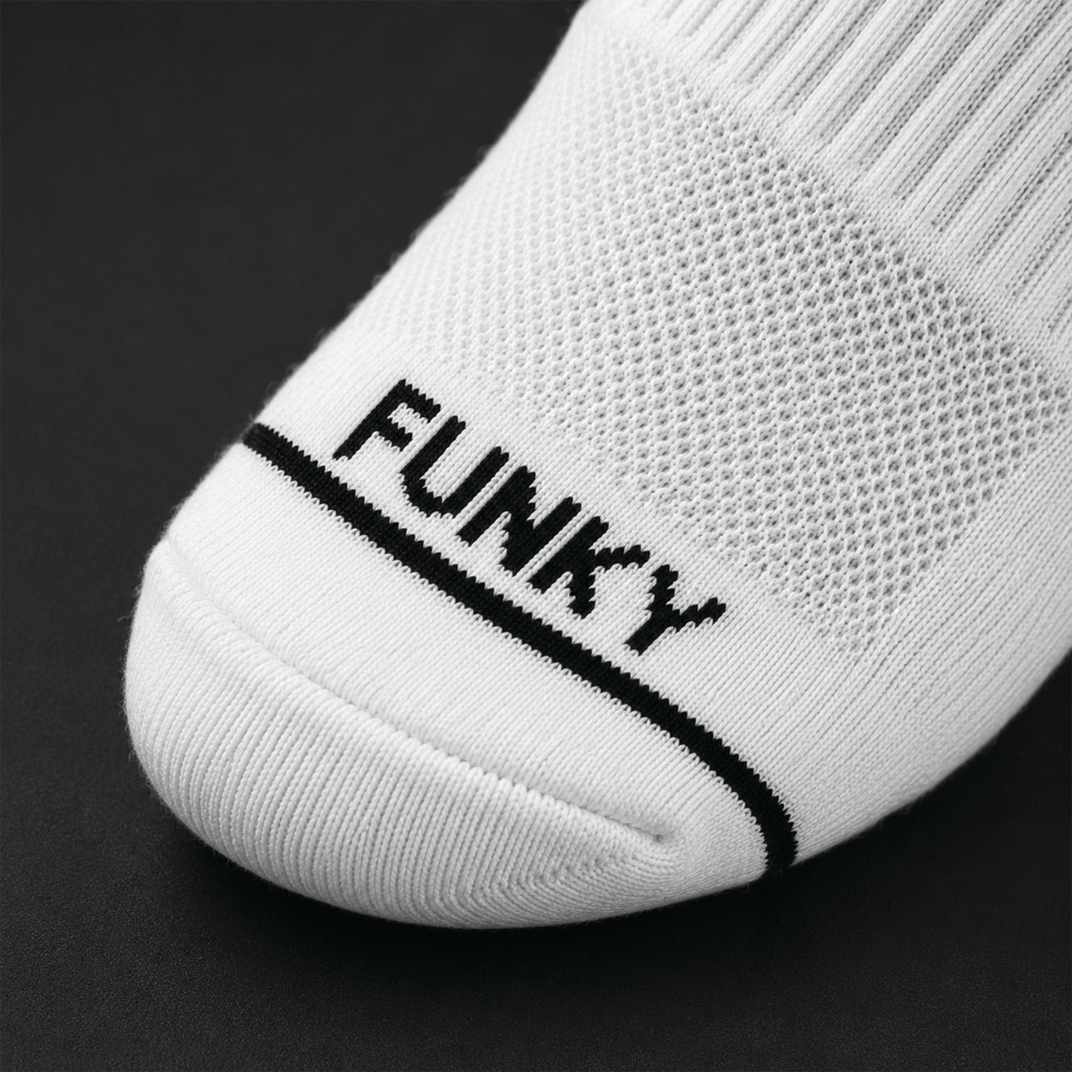 FunkFit White Crew Socks (6-Pack)