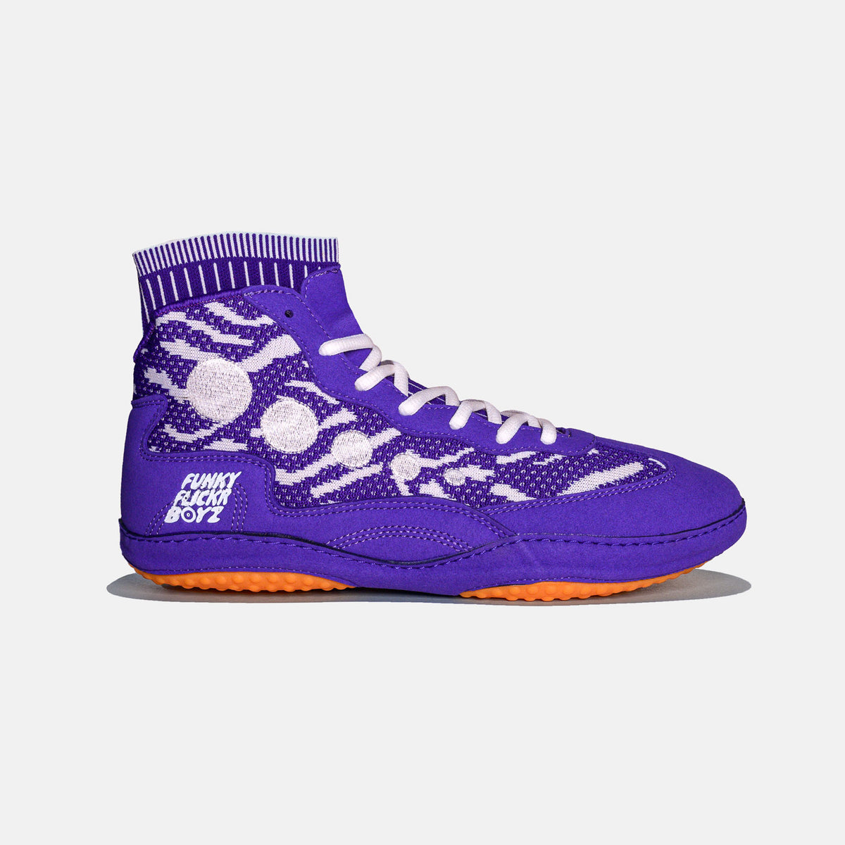 Purple and white wrestling shoes online