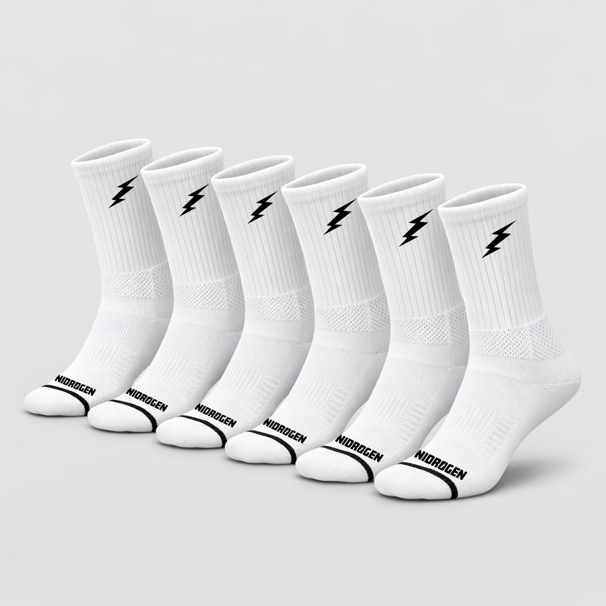 MatCore Crew Socks (6-Pack, White)