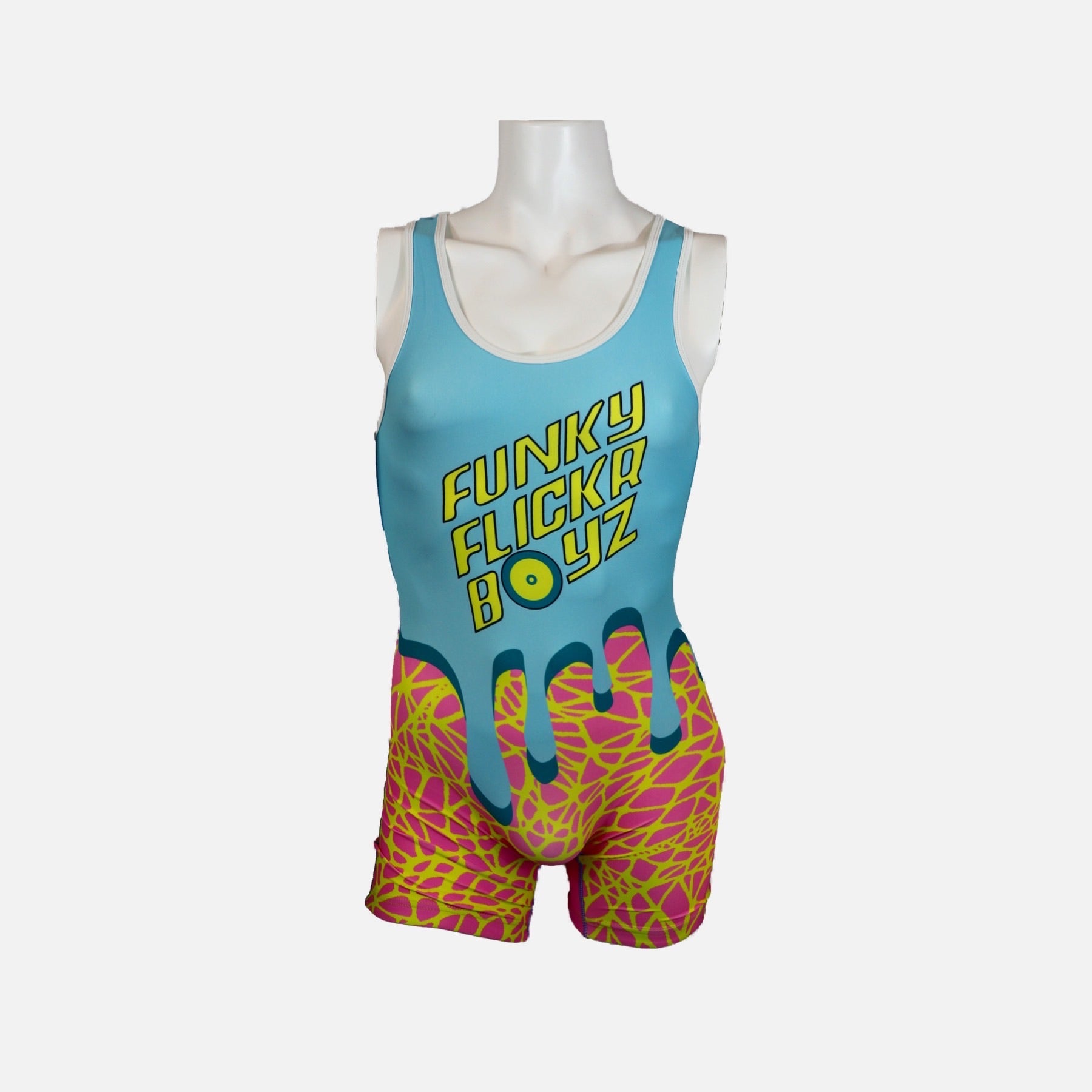 Teals Wrestling Singlet - Funky Flickr Boyz Wresting Gear