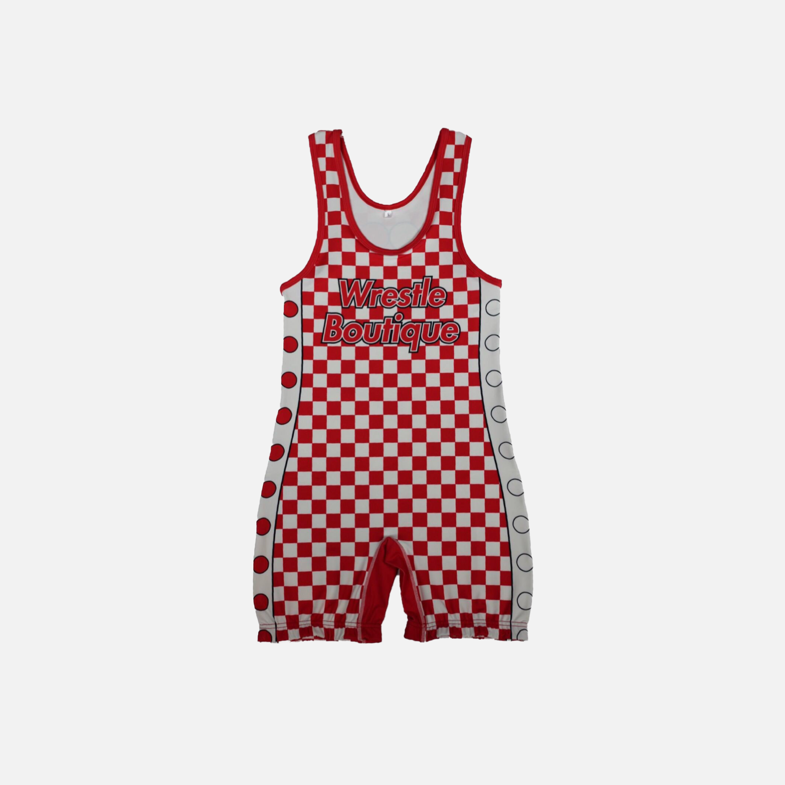 WB Red Checker Singlet - Wrestle Boutique