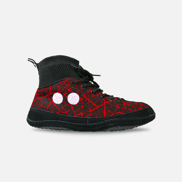 WB2.0 "Black Widow" - black and red wrestling shoes