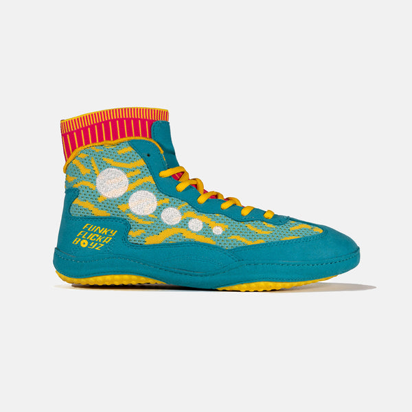 FFB Interlude "Teal" Wrestling Shoes - Funky Flickr Boyz Gear